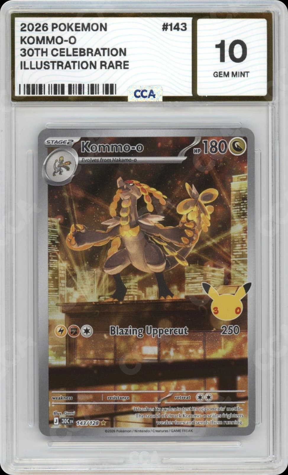 Kommo-o CCA 10 slab, front