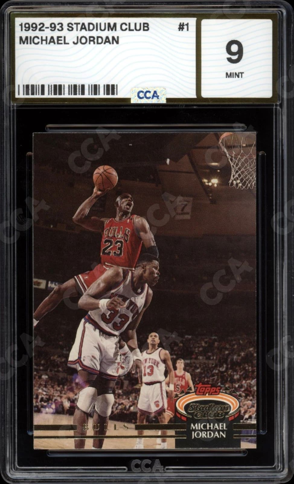 CCA graded Michael Jordan, CCA 9, certification number 212