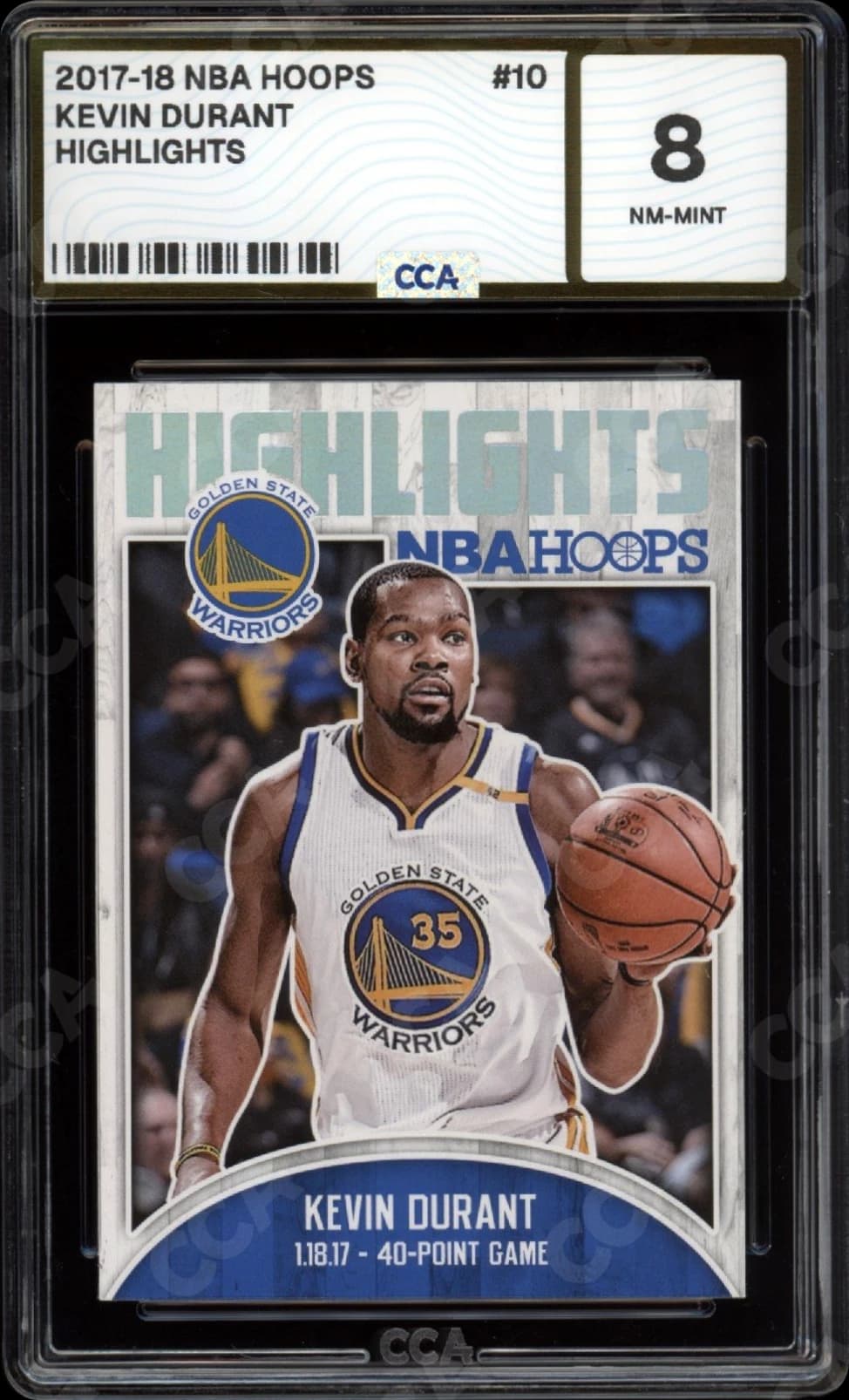 CCA graded Kevin Durant, CCA 8, certification number 214