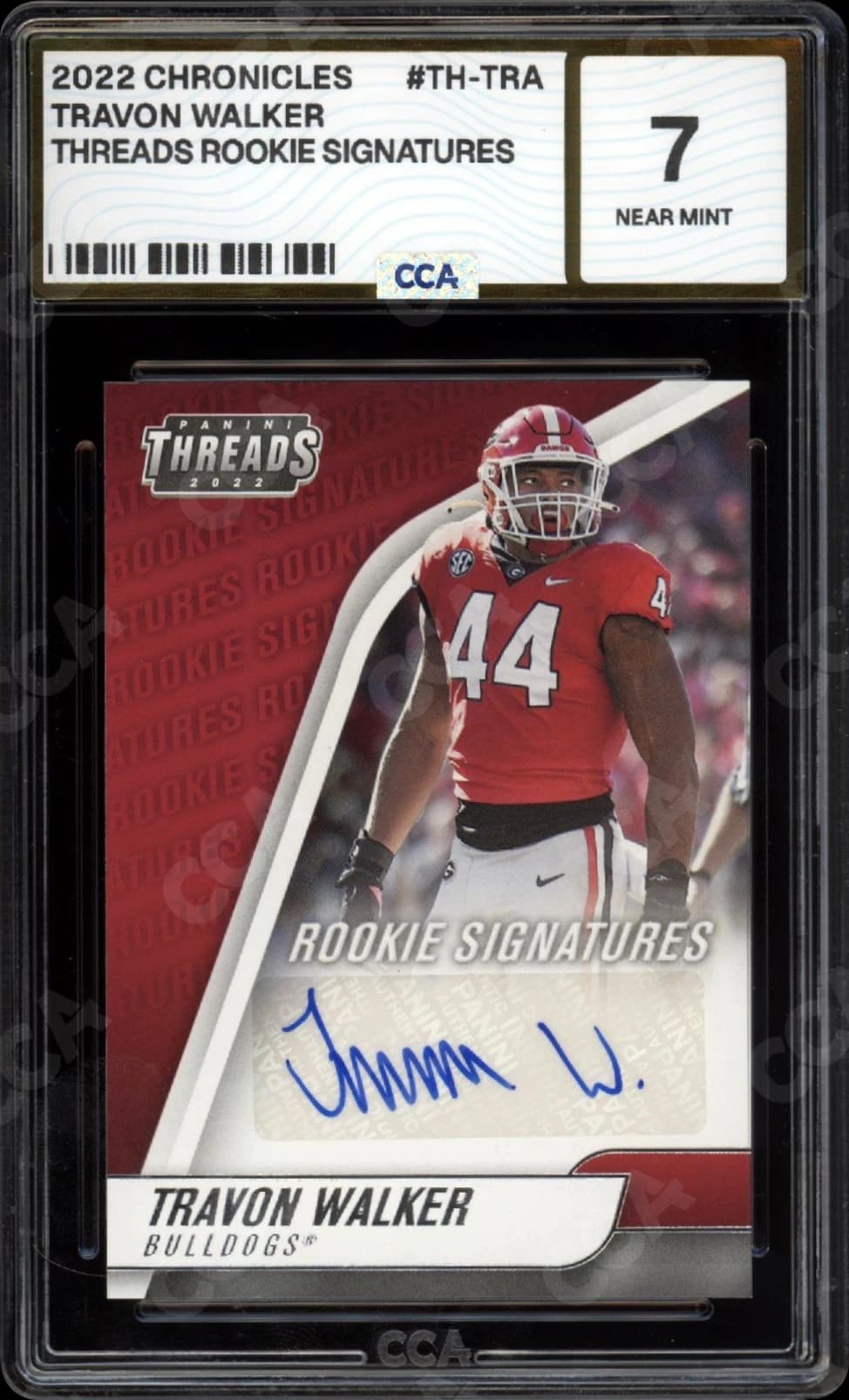 Travon Walker graded CCA 7, cert 44