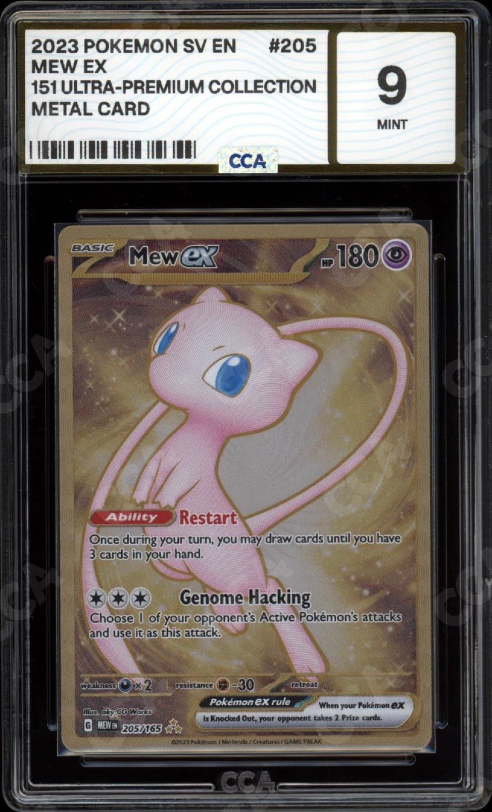 CCA graded Mew ex slab