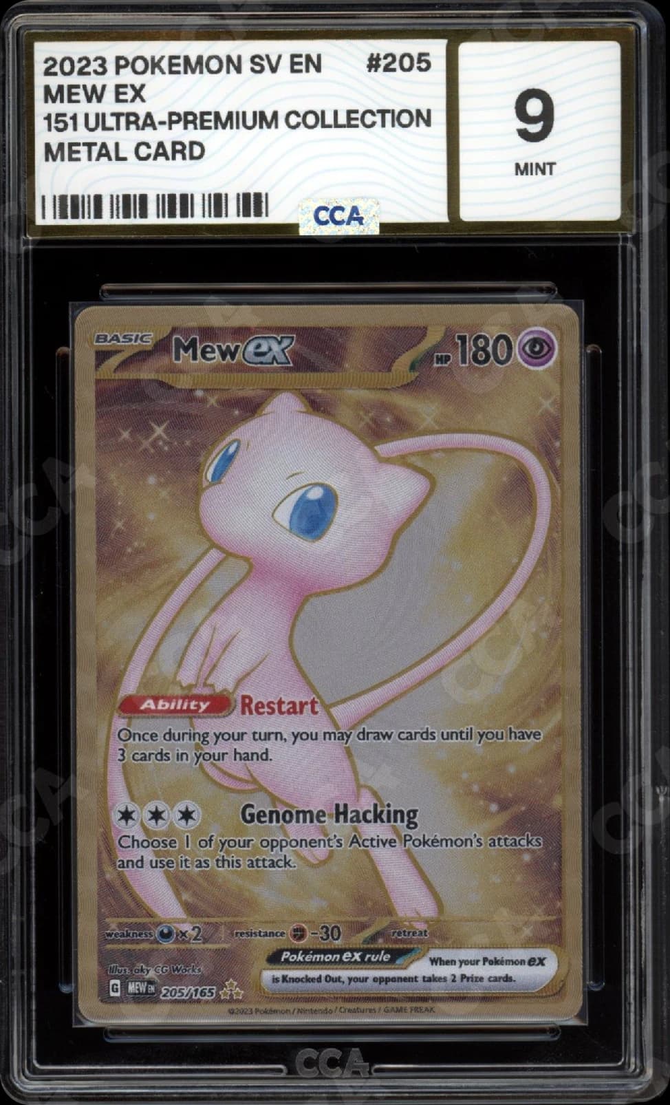 CCA graded Mew ex slab