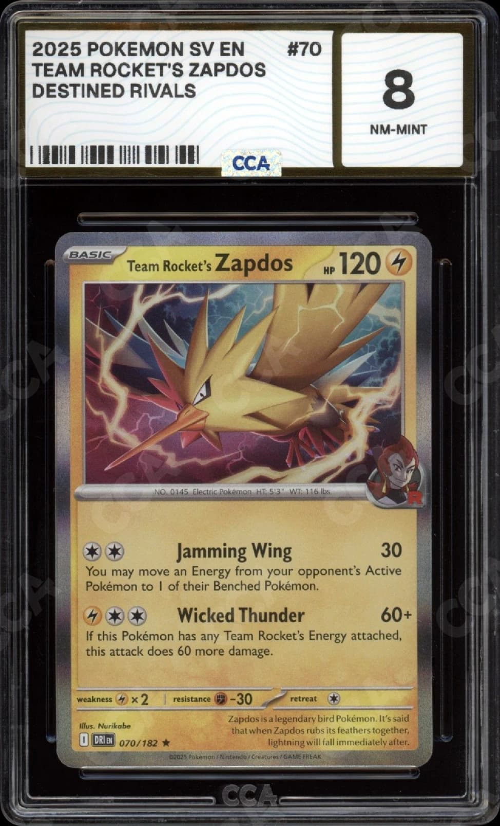 CCA graded Team Rocket's Zapdos slab