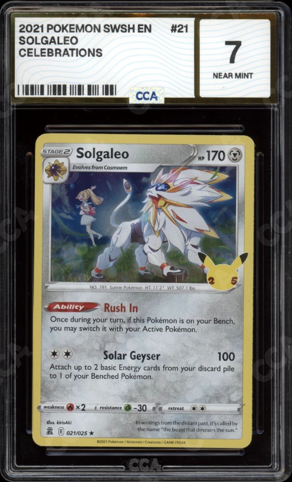 CCA graded Solgaleo slab