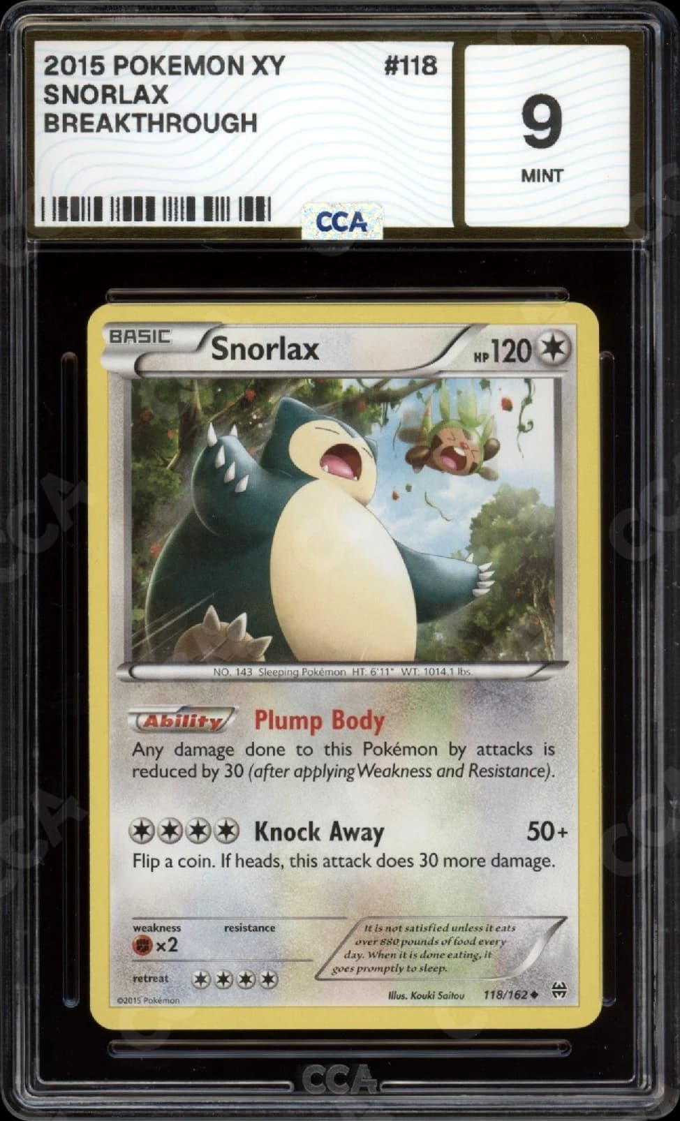 CCA graded Snorlax slab
