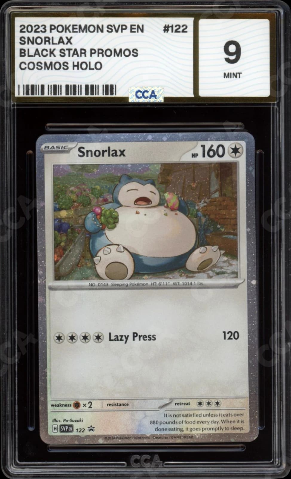 CCA graded Snorlax slab