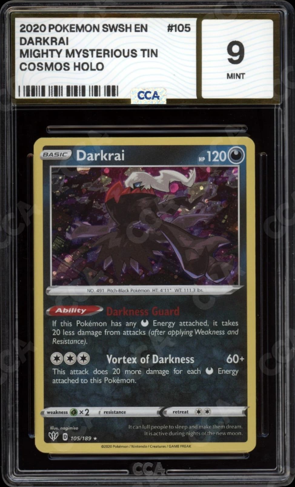 CCA graded Darkrai slab