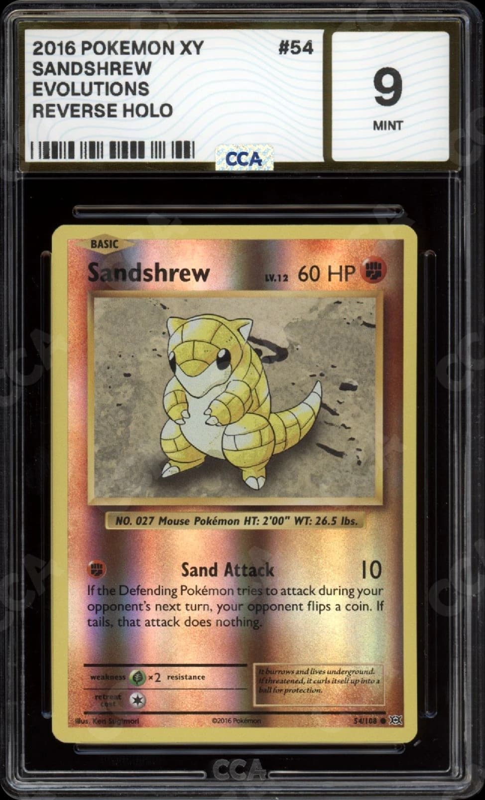 CCA graded Sandshrew slab