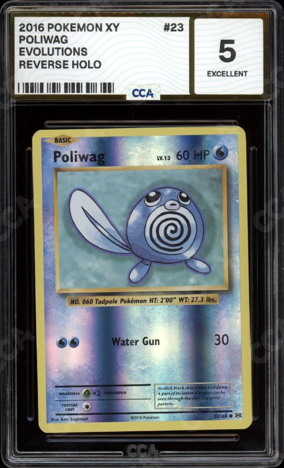 CCA graded Poliwag slab