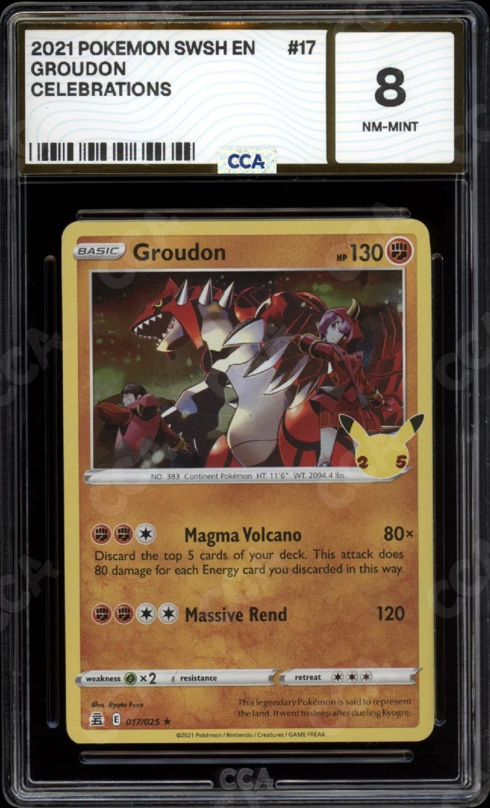 CCA graded Groudon slab