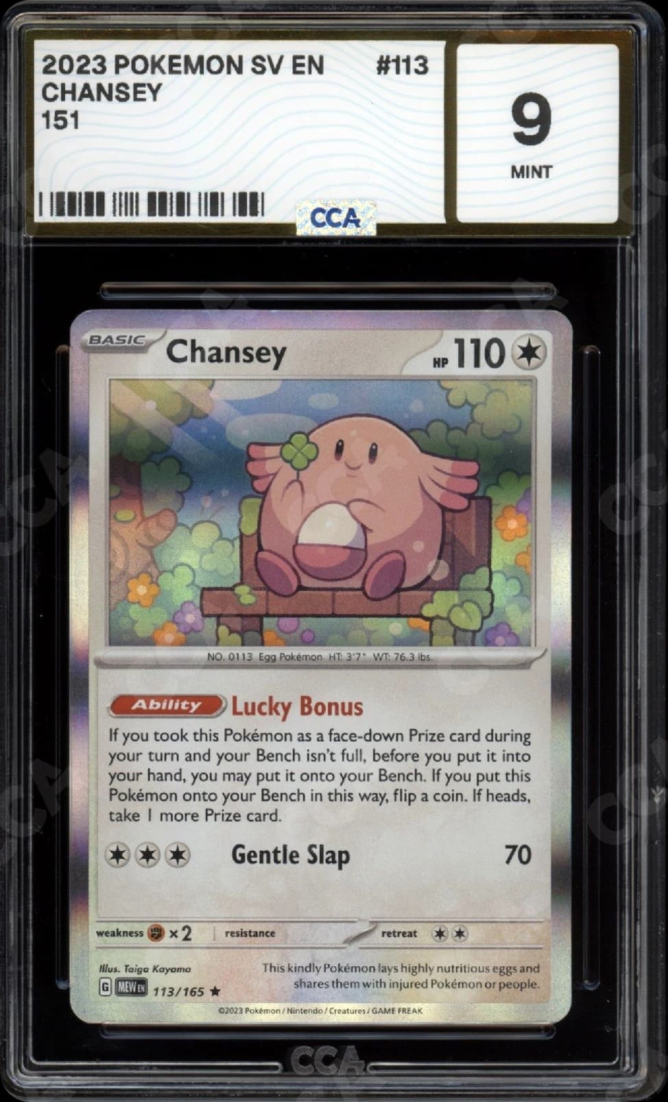 CCA graded Chansey slab