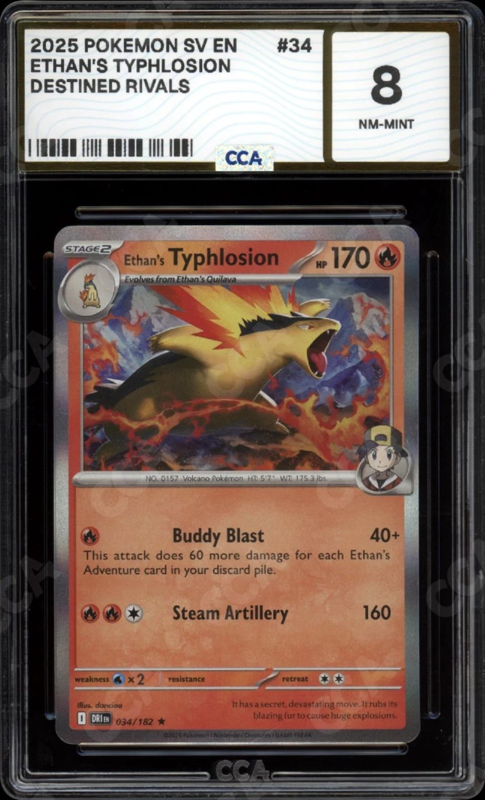 CCA graded Ethan's Typhlosion slab