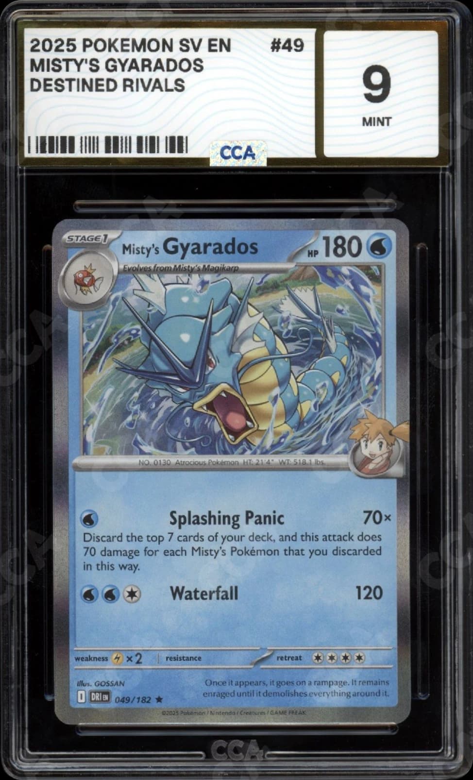 CCA graded Misty's Gyarados slab