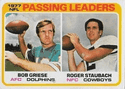 1977 Passing Leaders (Bob Griese / Roger Staubach)