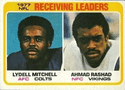 1977 Receiving Leaders (Lydell Mitchell / Ahmad Rashad)
