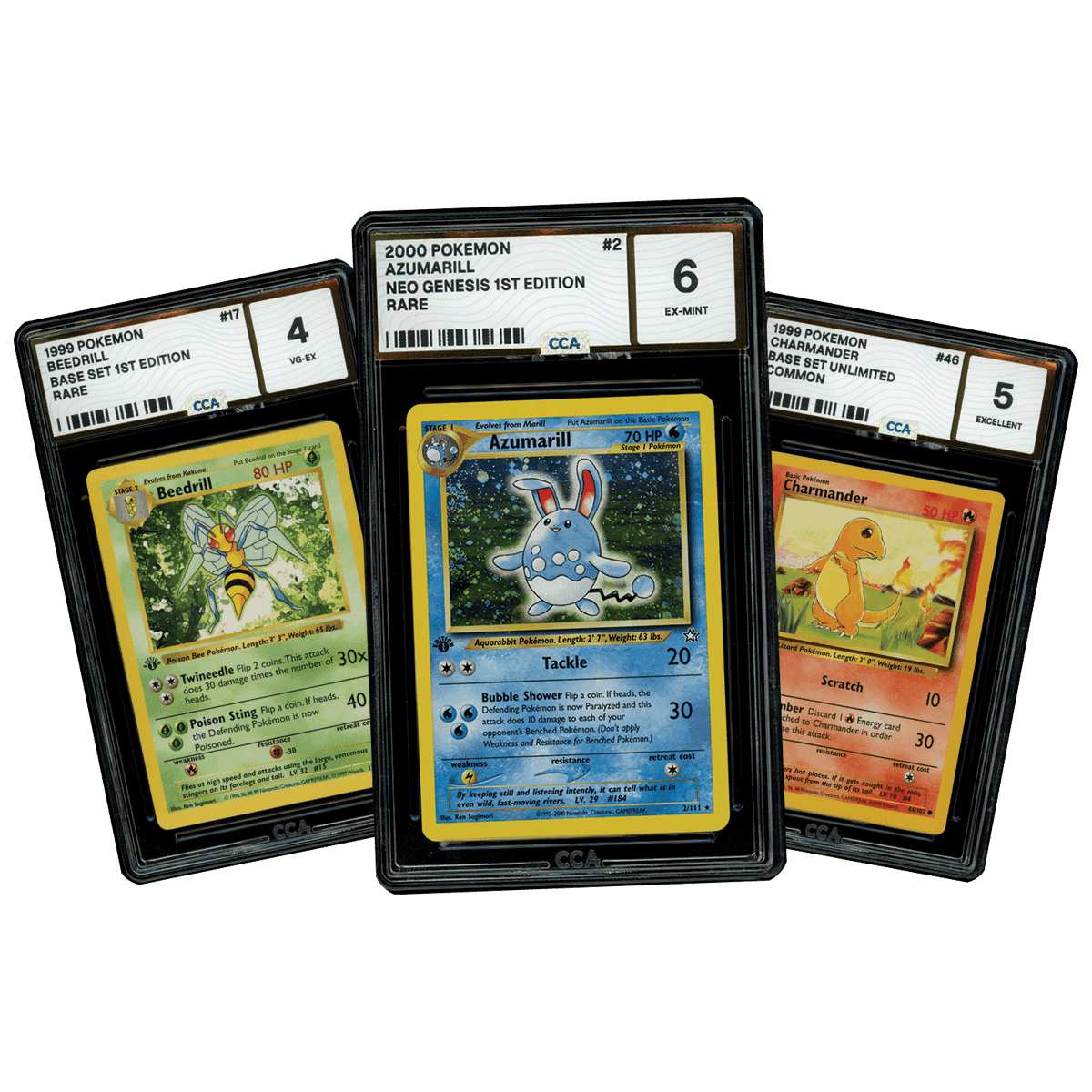 CCA graded card slabs