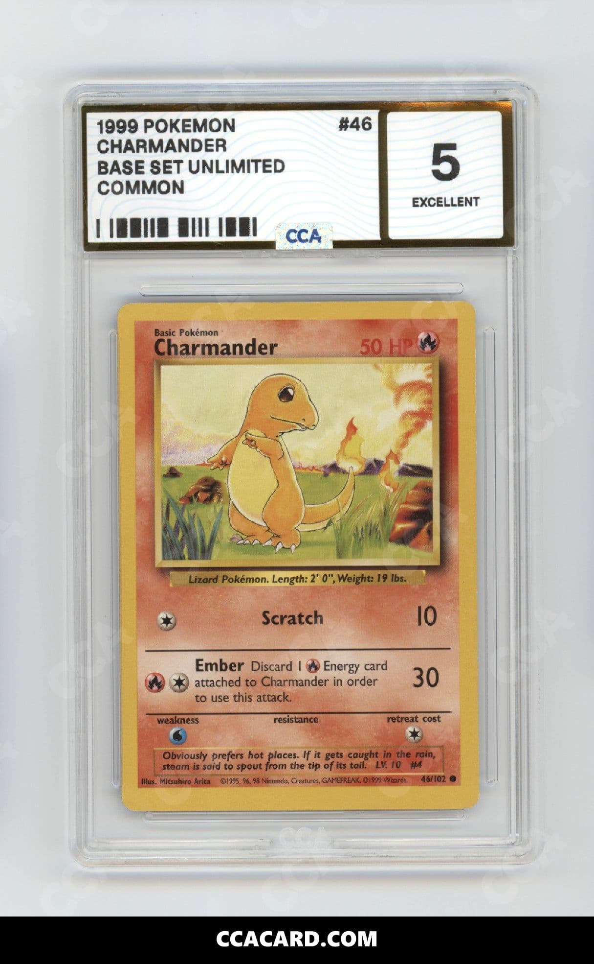 CCA graded Charmander slab