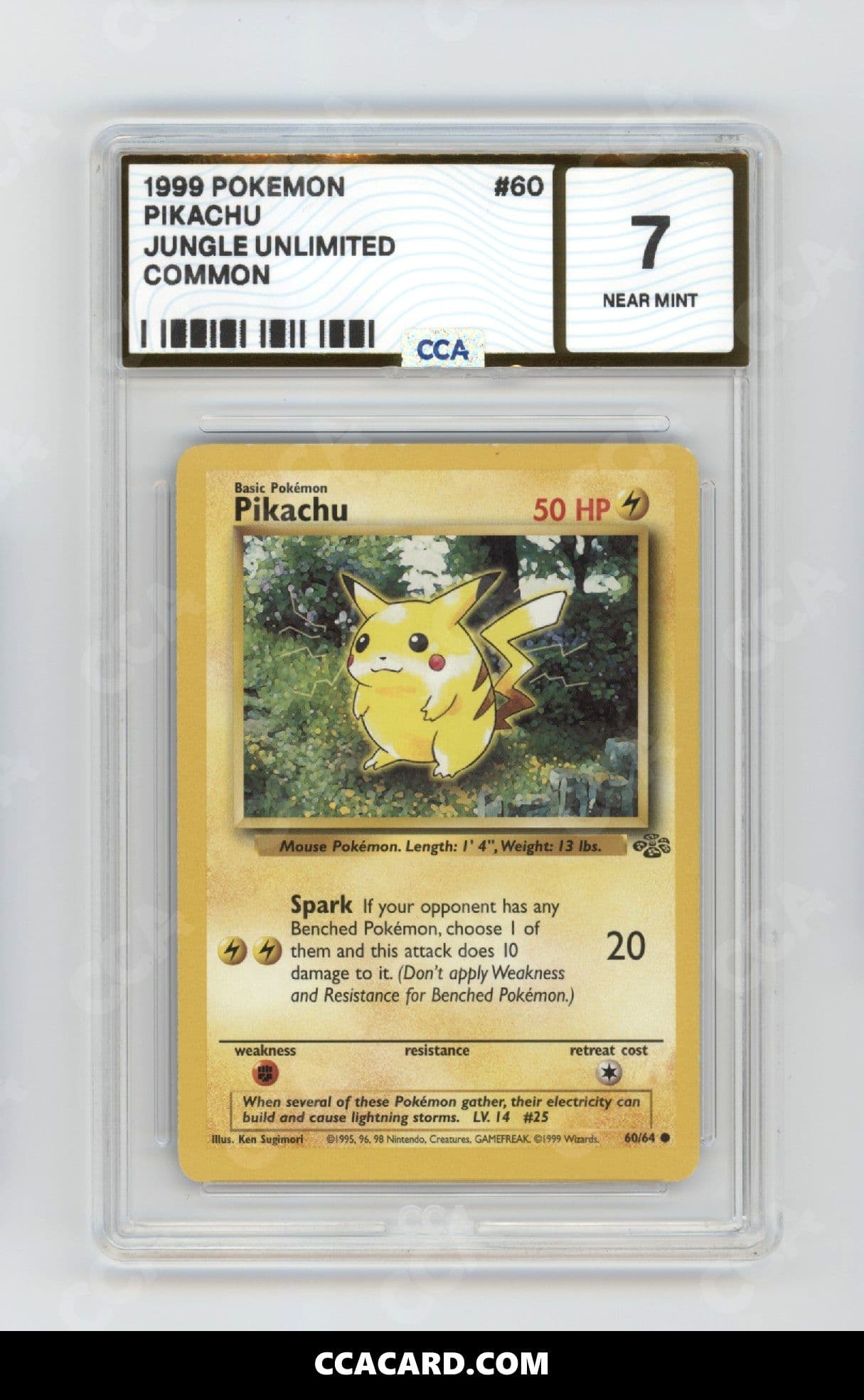 CCA graded Pikachu slab