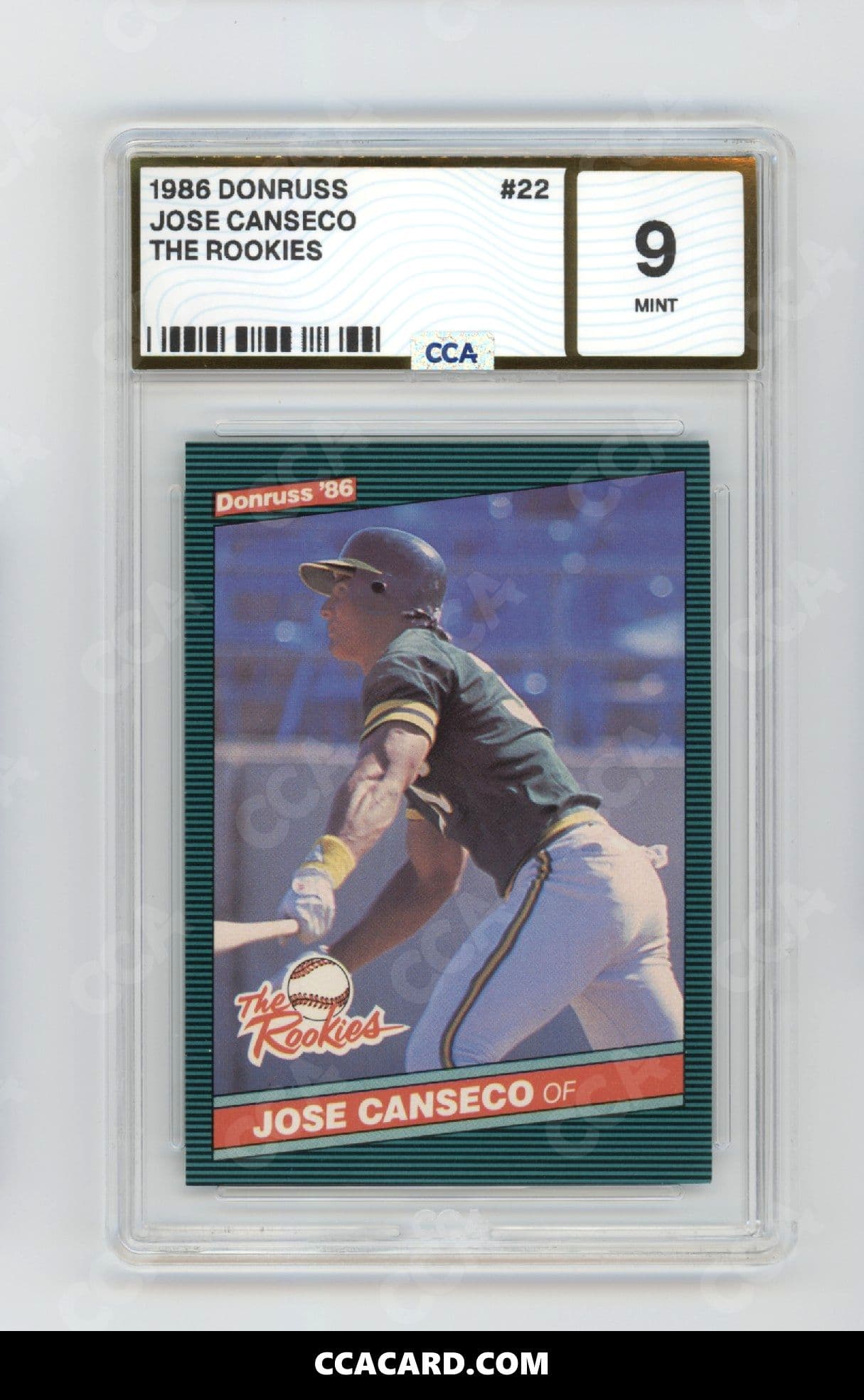 Jose Canseco graded CCA 9, cert 53