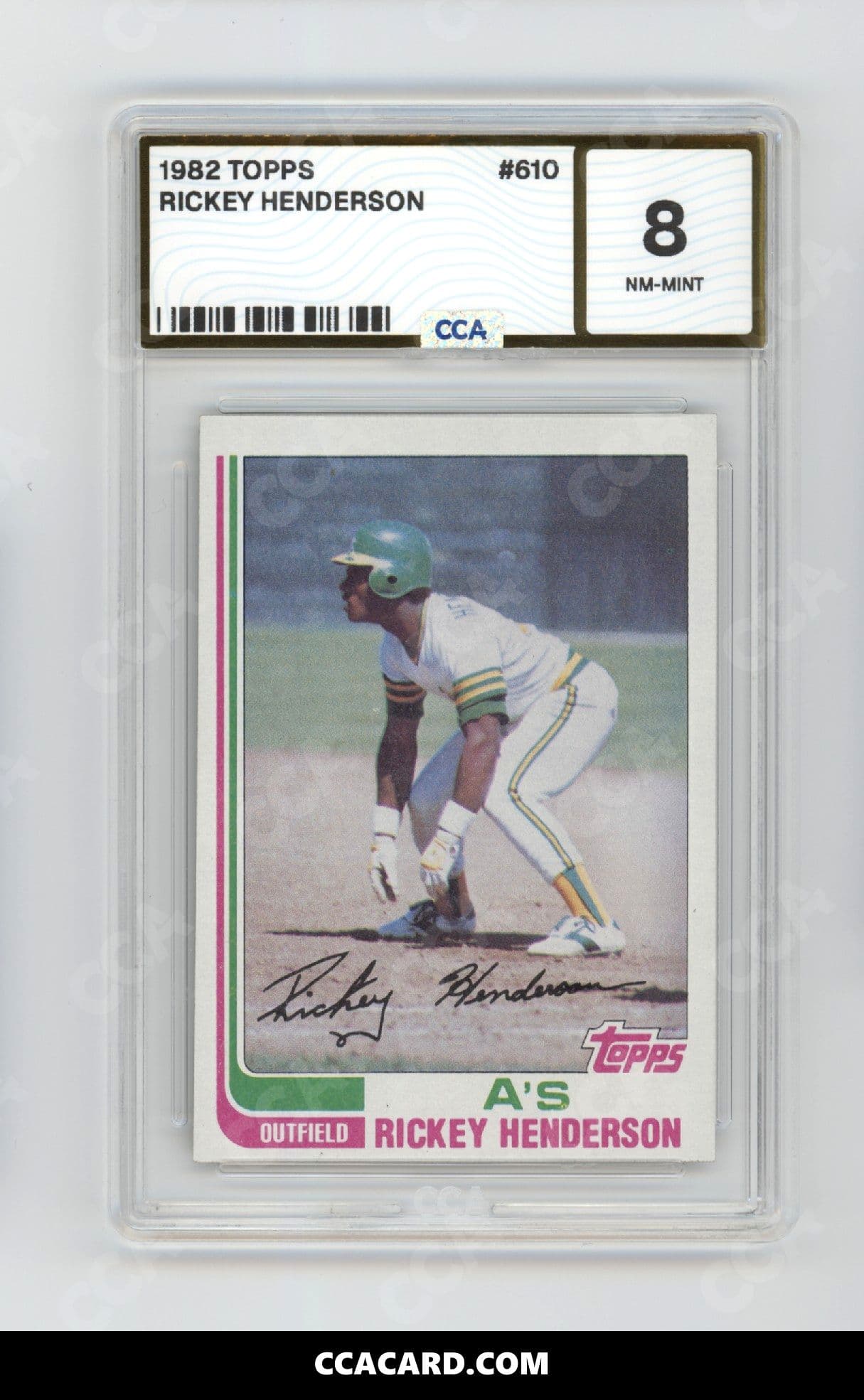 CCA graded Rickey Henderson slab