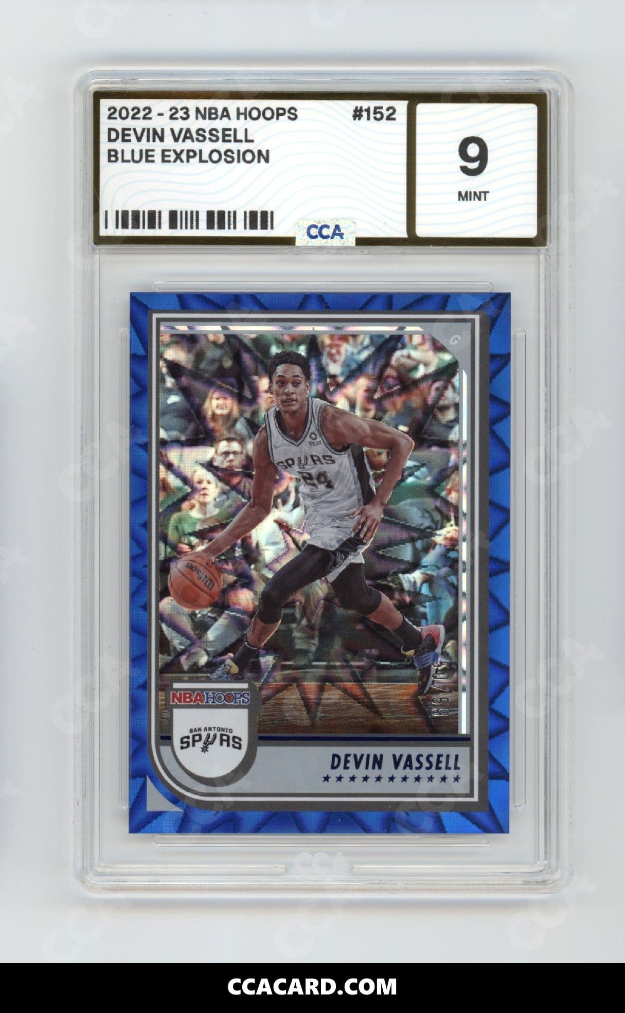 Devin Vassell graded CCA 9, cert 50