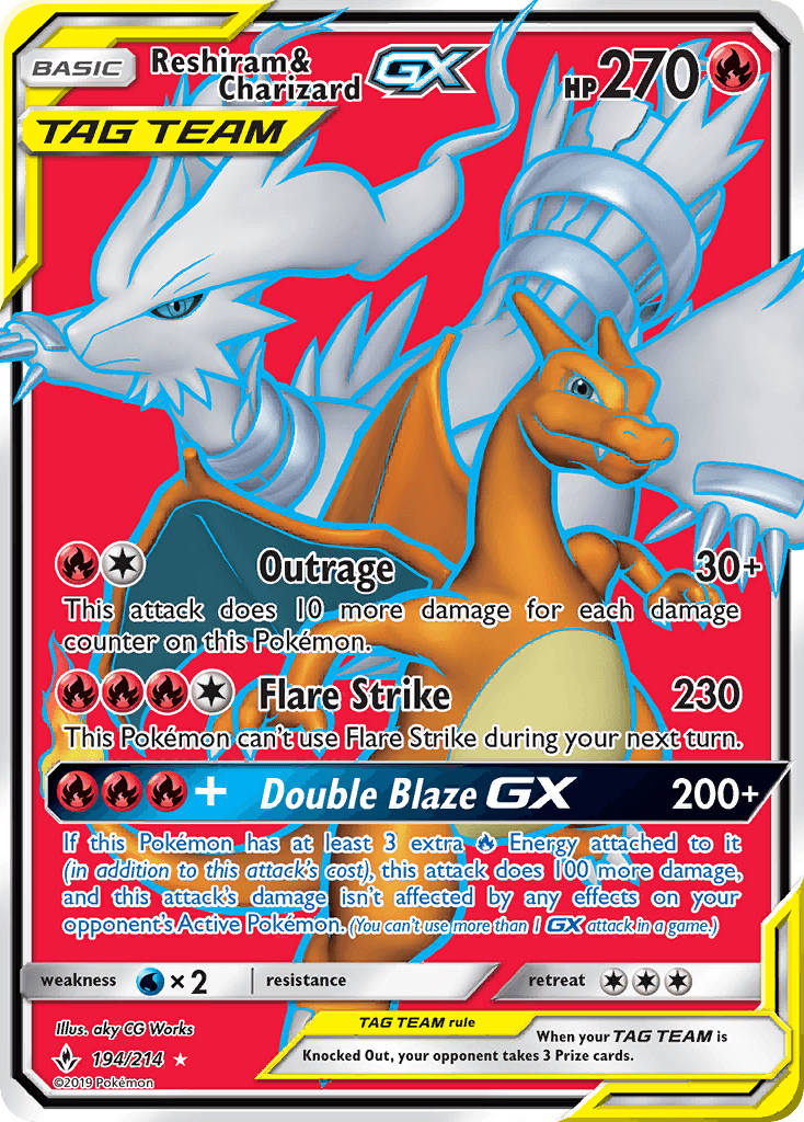 Reshiram & Charizard GX